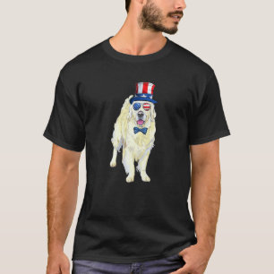 T-shirt Golden Retriever Chien Quatrième 4ème Juillet Patr