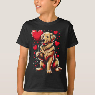 T-shirt Golden Retriever Chien Valentine's Day Chien propr