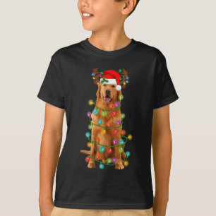 T-shirt Golden Retriever Christmas Tree Lights Pyjama Chie