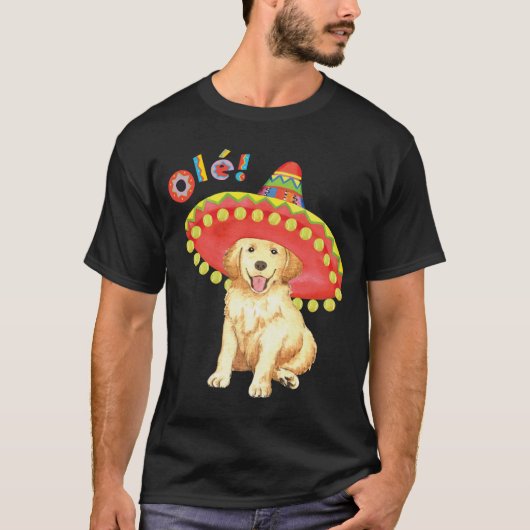 T-shirt Golden retriever de fiesta (Devant)