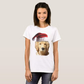 T-shirt Golden Retriever de Noël (Devant entier)