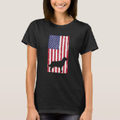 T-shirt Golden Retriever Distressed Patriotic All American (Devant)