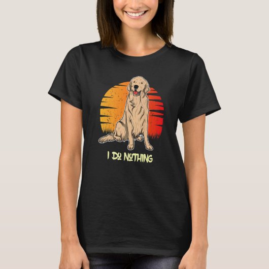 T-shirt Golden Retriever Dog Sunset  4 (Devant)