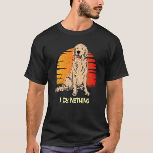 T-shirt Golden Retriever Dog Sunset  4 (Devant)