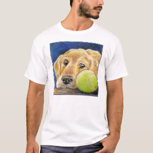 T-shirt Golden retriever drôle avec de la balle de tennis