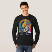 T-shirt Golden Retriever équitation Dinosaur Rex Boys Rain (Devant entier)