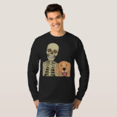 T-shirt Golden Retriever Friend Scary Skeleton (Devant entier)