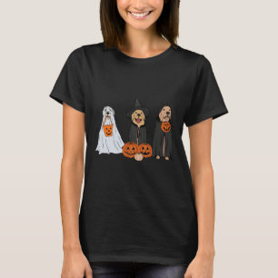 T-shirt Golden Retriever Ghost Halloween Tricoter Ou Treat