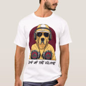 T-shirt Golden Retriever habillé en DJ (Devant)