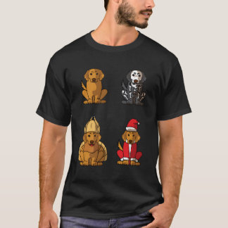 T-shirt Golden Retriever Halloween Thanksgiving Christ