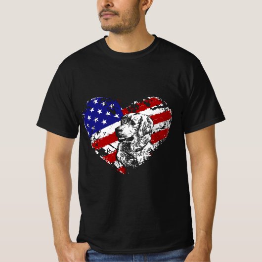 T-shirt Golden Retriever Heart (Devant)