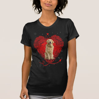 T-shirt Golden Retriever Heart|Cute Golden Owen