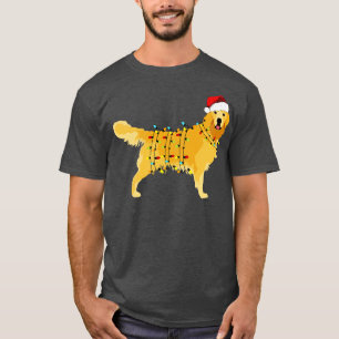 T-shirt Golden Retriever Holiday Light De Noel