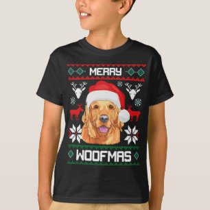 T-shirt Golden Retriever Joyeux Woofmas Chien Sweatshirt