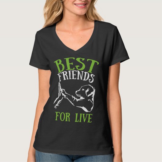 T-shirt Golden Retriever Labrador Dog High Five Dog Propri (Devant)