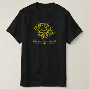 T-shirt Golden Retriever – L'amour brille plus que l'or