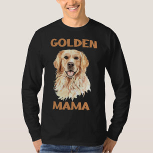 T-shirt Golden Retriever Mama Basball ¾ Manche