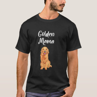 T-shirt Golden Retriever Mama Chien Maman Mignonne Femme C