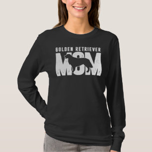 T-shirt Golden Retriever Maman Chien Silhouette