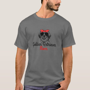 T-shirt Golden Retriever Maman Vintage Funt mignon chien G