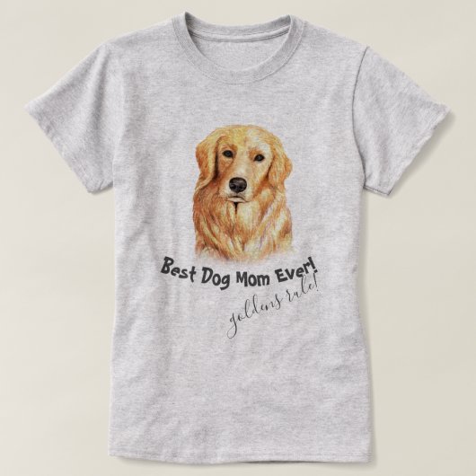 T-shirt Golden Retriever Meilleur chien maman jamais (Design devant)