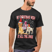 T-shirt Golden Retriever My Christmas Wish Pet All The D (Devant)