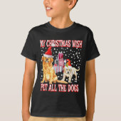 T-shirt Golden Retriever My Christmas Wish Pet All The D (Devant)