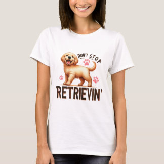 T-shirt Golden Retriever Ne Cesse De Rapporter