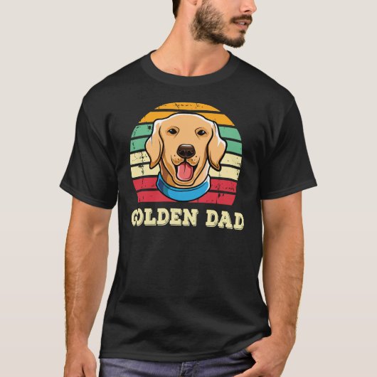 T-shirt Golden Retriever Papa Cute Lab Chien Fête des père (Devant)