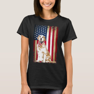 T-shirt Golden Retriever Patriotic 4th of July America Éta