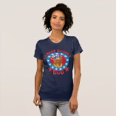 T-shirt Golden Retriever patriotique (Devant entier)