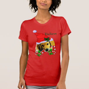 T-shirt Golden Retriever Puppy Christmas