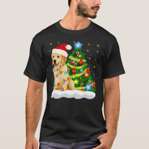 T-shirt Golden Retriever Puppy Noël Fêtes de Noël Fête