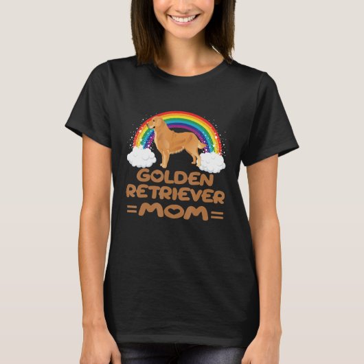 T-shirt Golden Retriever Rainbow Golden Retriever Golden R (Devant)