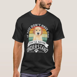 T-shirt Golden Retriever Retro Amoureux de les chiens Vint