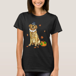 T-shirt Golden Retriever Thanksgiving Pèlerin Dinde Hommes