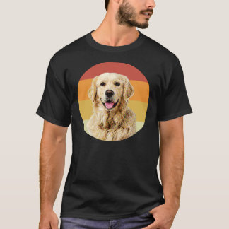 T-shirt Golden Retriever Vintage Retro Face Chien
