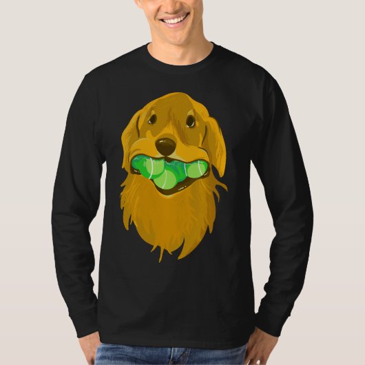 T-shirt Golden Retriever With Tennis Balls Active (Devant)