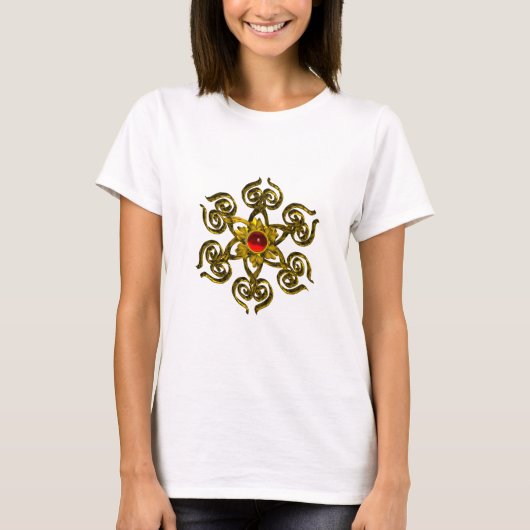T-SHIRT GOLDEN ROSE RUBY (Devant)