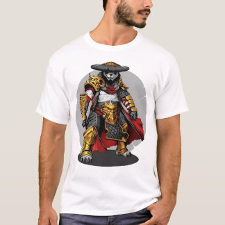 T-shirt Golden Samurai Panda : Guerrier de l'élégance
