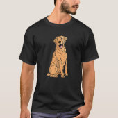 T-shirt Golden White jaune Labrador Retriever Lab Chien Li (Devant)