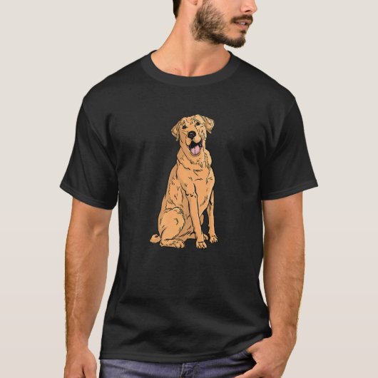 T-shirt Golden White jaune Labrador Retriever Lab Chien Li (Devant)