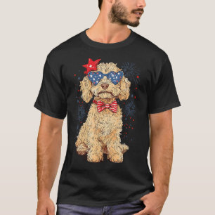 T-shirt Goldendoodle 4 juillet Goldendoodle doré patriotiq