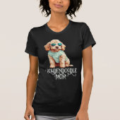 T-shirt Goldendoodle Chien Maman Lunettes de soleil (Devant)