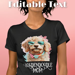 T-shirt Goldendoodle Chien Maman Lunettes de soleil