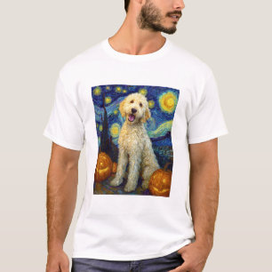T-shirt Goldendoodle Chien Mignon Halloween Jack O Lantern