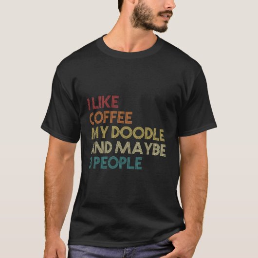 T-shirt Goldendoodle Chien Propriétaire Café Amateurs Cade (Devant)