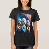 T-shirt Goldendoodle Dans L'Espace Avec Des Donuts Mignons (Devant)
