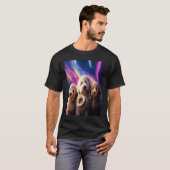 T-shirt Goldendoodle dans l'espace avec des donuts Mignons (Devant entier)
