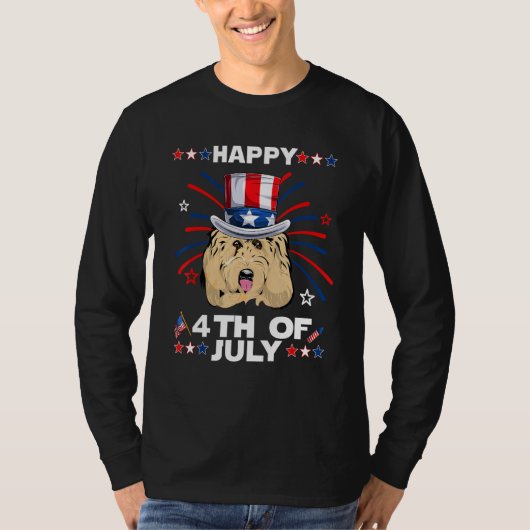 T-shirt Goldendoodle Dog Patriotic American 4th Of July Do (Devant)